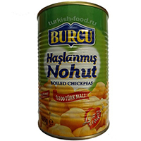 BURCU Нут вареный 400 гр (HASLANMIS NOHUT 1/24)